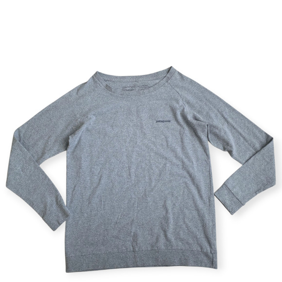 Patagonia Responsibili Tee Gray Long Sleeve Graphic Print Women Sz XS - Picture 2 of 7